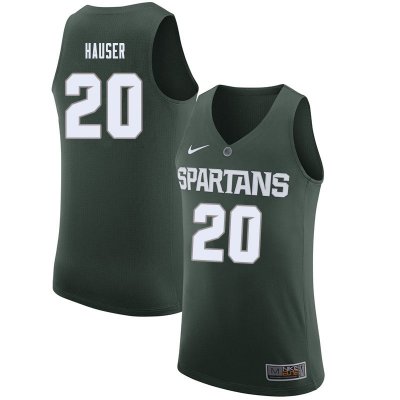 Men Joey Hauser Michigan State Spartans #20 Nike NCAA Green Authentic College Stitched Basketball Jersey MZ50I21ZR